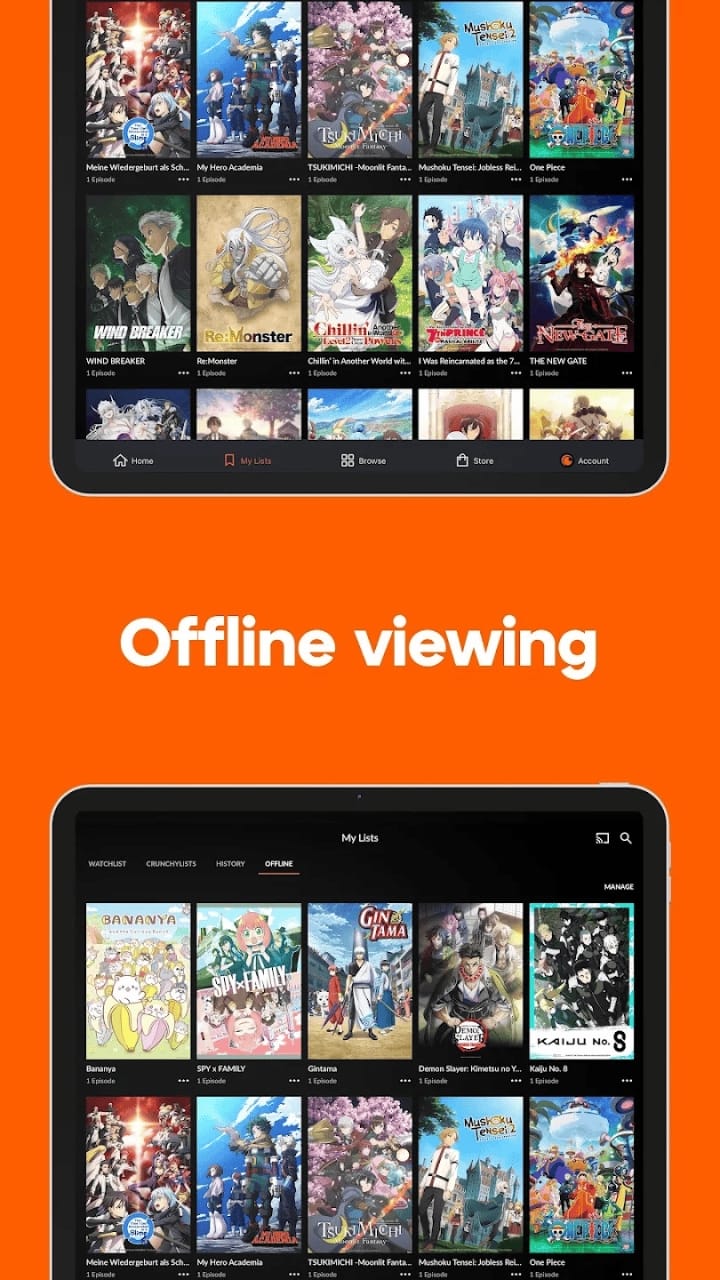 Screenshot of Crunchyroll presenting the latest anime releases for fans.